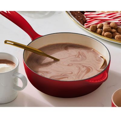 PANELA LE CREUSET SAUTESE HOLLY EM FERRO FUNDIDO VERMELHO 21CM 21993210602464