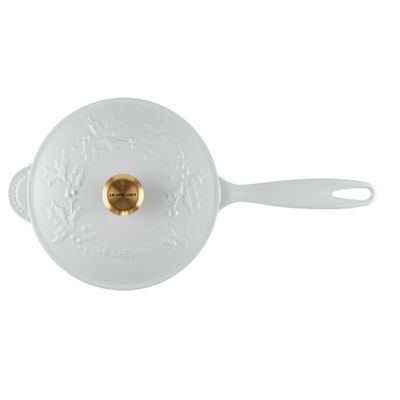 PANELA LE CREUSET SAUTESE HOLLY EM FERRO FUNDIDO BRANCO COTTON 21CM 21993214314464