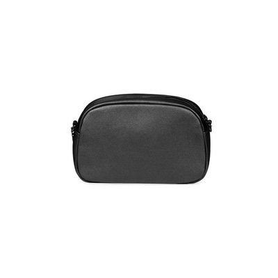Mini Bolsa Feminina Transversal Com Correntes Preta U / Preto