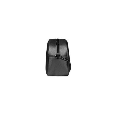 Mini Bolsa Feminina Transversal Com Correntes Preta U / Preto
