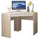 Mesa De Canto Em L Para Escritório Recta Bege Branco Caemmun