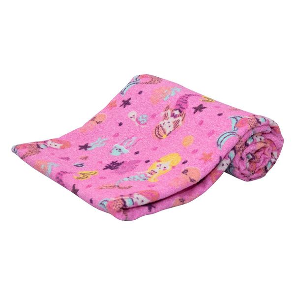 TOALHA DE BANHO INFANTIL KIDS 70 CM X 1,20 FELPA AVELUDADA sereia