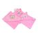 TOALHA DE BANHO BEBE MAFESSONI COM ORELHINHA  rosa