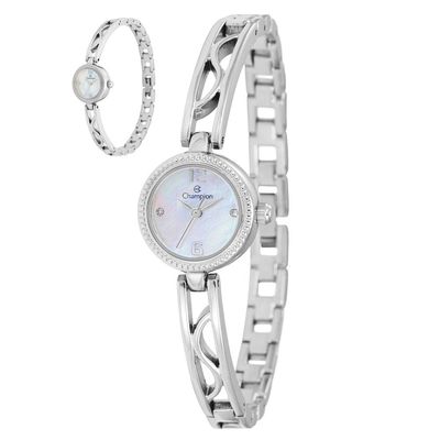 Relógio Champion Feminino Ref: Cf26286q Bracelete Prateado