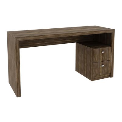 Mesa com 2 Gavetas para Escritório Home Office ME4130 MDP Nogal - Gran Belo