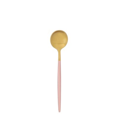Faqueiro Aço Inox Dourado e Rosa 16 Peças Madame Garbo