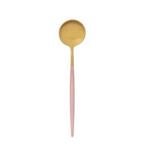 Faqueiro Aço Inox Dourado e Rosa 16 Peças Madame Garbo