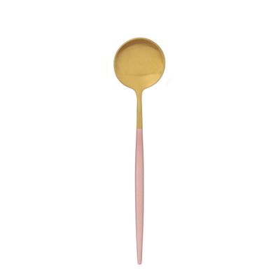 Faqueiro Aço Inox Dourado e Rosa 16 Peças Madame Garbo
