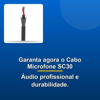 Cabo De Microfone Sc30 0,30 Mm 100mt Preto