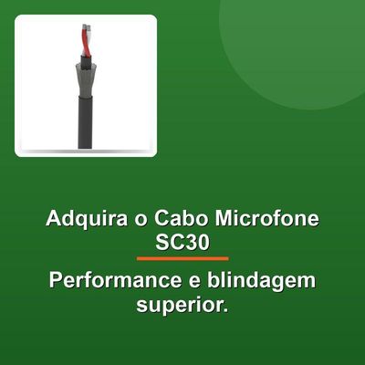 Cabo De Microfone Sc30 0,30 Mm 100mt Preto