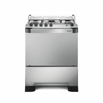 Fogão a Gás de Piso Decorato G3 5 Bocas Mueller Inox / Bivolt