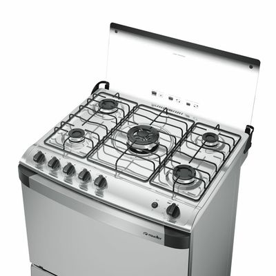 Fogão a Gás de Piso Decorato G3 5 Bocas Mueller Inox / Bivolt