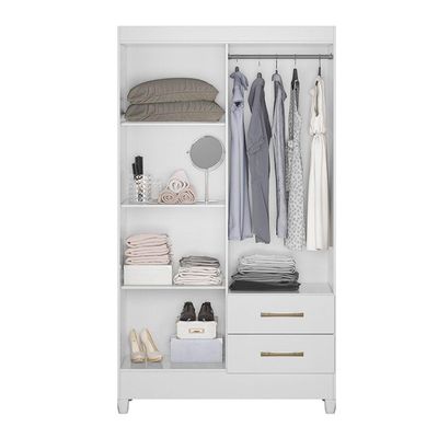 Guarda Roupa Casal Roupeiro Quarto Chile 4 Portas Branco Acetinado - Moval