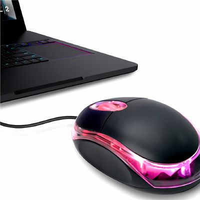 Mini Mouse Óptico Com Fio Usb Computador Notebook PC - Precisão e Conforto para PC e Notebook