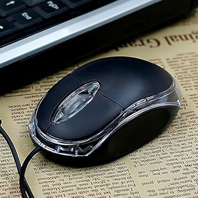Mini Mouse Óptico Com Fio Usb Computador Notebook PC - Precisão e Conforto para PC e Notebook
