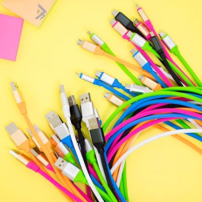 Cabo Carregador USB C Colorido Silicone Telefone Carregamento Cor:Laranja
