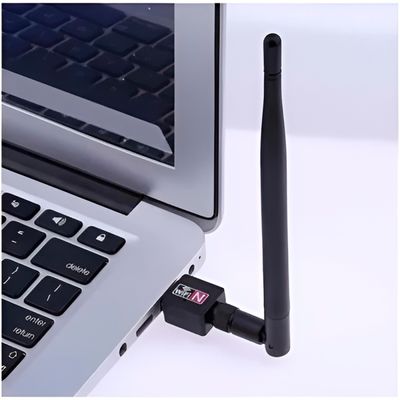 Adaptador Receptor Antena Wifi USB Wireless PC Longo Alcance - Sinal Estável e Alta Performance