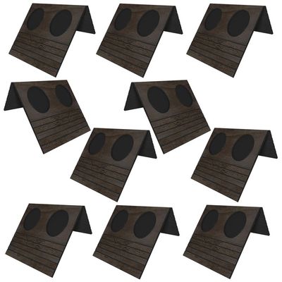 Kit 10 Esteiras Bandeja Com Suporte Para Copos Para Sofá MDF Tabaco - Gran Belo
