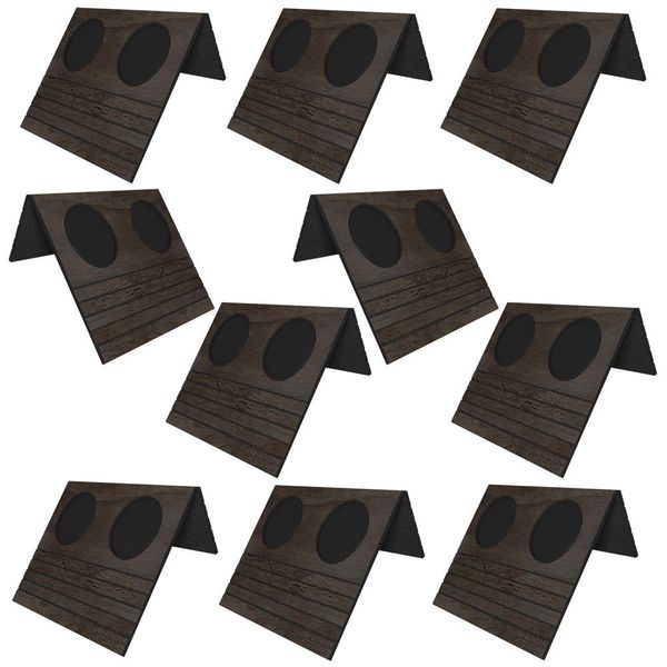 Kit 10 Esteiras Bandeja Com Suporte Para Copos Para Sofá MDF Tabaco - Gran Belo