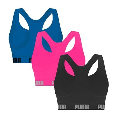 Kit 3 Tops Puma Nadador Sem Costura Feminino M