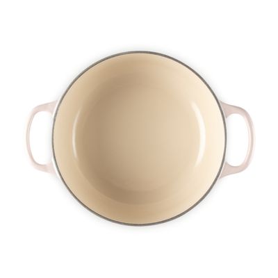 PANELA REDONDA LE CREUSET 22CM SIGNATURE FERRO ESMALTADO SHELL PINK 21177227774430