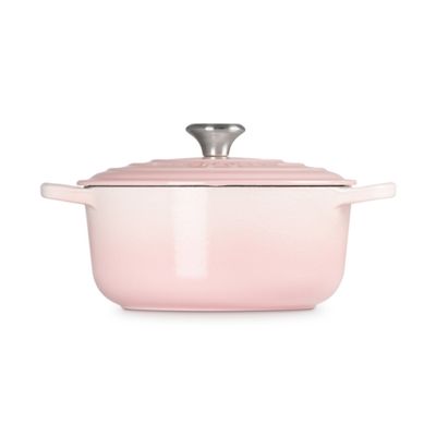 PANELA REDONDA LE CREUSET 22CM SIGNATURE FERRO ESMALTADO SHELL PINK 21177227774430