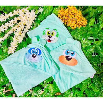 TOALHA DE BANHO BEBE MAFESSONI COM ORELHINHA  verde
