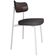 Cadeira Estofada Para Sala de Jantar Astrid Branco C01 Linho Preto Courino Café - Lyam Decor