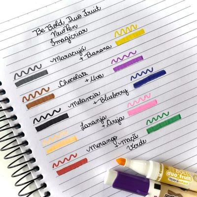 MARCADOR BE BOLD DUO FRUIT PONTA DUPLA - 10 CORES - NEWPEN