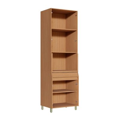 Paneleiro Simone Mendes 100% MDF 4 Portas 1 Gaveta Bege e Carvalho