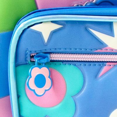 Mochila Escolar Feminina Infantil Stitch Azul U / Azul