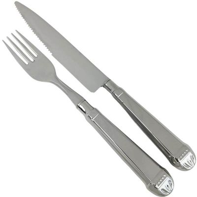 Jogo de Talheres 200 peças Faqueiro Jumbo Churrascaria Aço Inox Restaurante Jantar Nobre