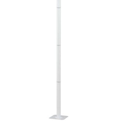 Kit 6 Postes Estacionamento 1,95m Luminárias Branco Jardim Praça 1 Lâmpada Dital