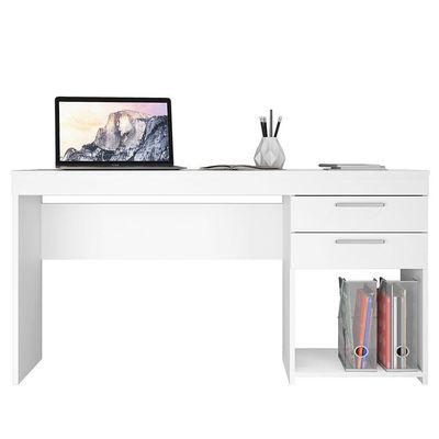 Mesa Escrivaninha De Escritório Office Notável Branco Branco