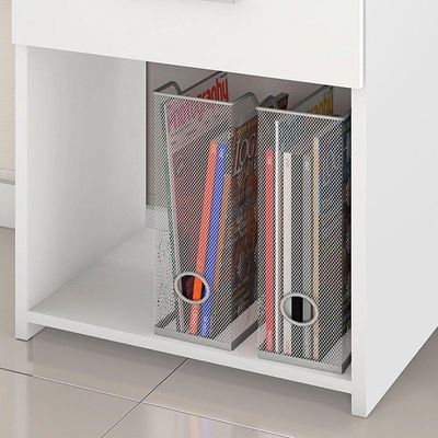 Mesa Escrivaninha De Escritório Office Notável Branco Branco