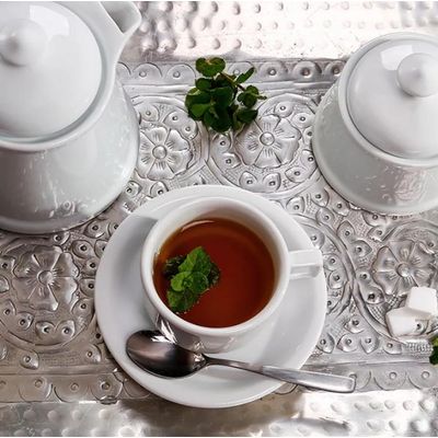 Jogo de 6 Xícaras de Cha Sem Pires Porcelana Bar Hotel Sublimação - Germer