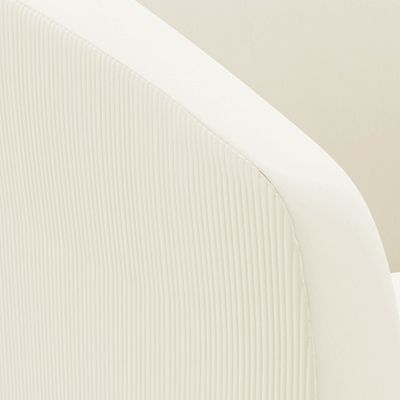 Poltrona Decorativa Kit 2 Stella Base de Madeira Giratória MA30 Veludo Cotelê Bege D03 - D'Rossi