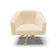 Poltrona Decorativa Kit 2 Stella Base de Madeira Giratória MA30 Sintético PU Bege D03 - D'Rossi