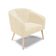 Poltrona Sala Decorativa Kit 2 Stella Pé Palito Natural Sintético PU Bege D03 - D'Rossi