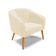 Poltrona Sala Decorativa Kit 2 Stella Pé Palito Castanho Sintético PU Bege D03 - D'Rossi