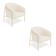 Poltrona Sala Decorativa Kit 2 Stella Base Alta Tubo Champanhe Veludo Cotelê D03 - D'Rossi Bege
