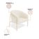 Poltrona Sala Decorativa Kit 2 Stella Base Alta Tubo Champanhe Veludo Cotelê D03 - D'Rossi Bege