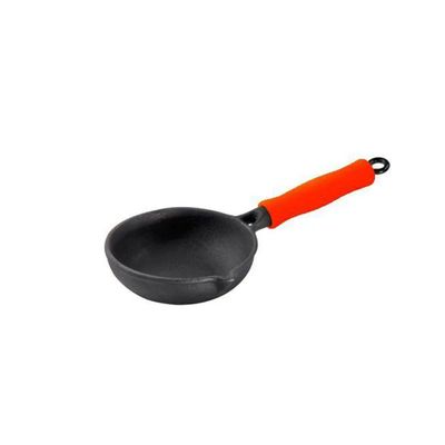 Frigideira para Ovos em Ferro Fundido Cabo Silicone Vermelha