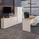 Conjunto De Escritório Office 3 Peças Mesa Balcão Armário Tu - Off White E Cedro Off White E Cedro