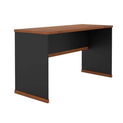 Conjunto Escritório Office Mesa E Buffet Verbena - Vianossa - Preto/ Preto/