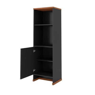 Conjunto Escritório 2 Peças - Buffet E Armário Verbena - Preto/ Preto/