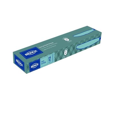 Conjunto de Facas de Mesa Brinox Lyon Aço Inox 12 Peças Polido com Friso Inox