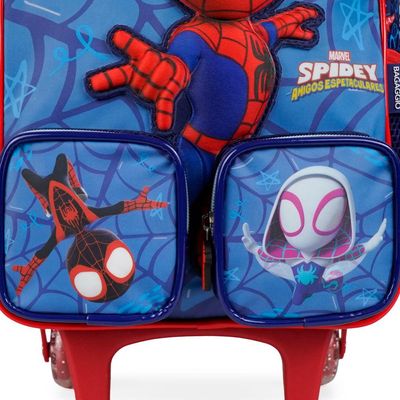 Mochila de Rodinha  Infantil Spidey Baby 3D Azul U / Azul escuro