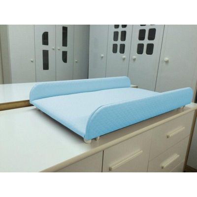 Trocador de Fraldas Almofadado para Berço Corino Azul P02 - Lyam Decor