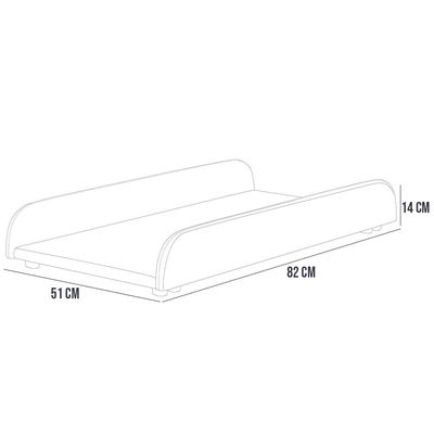 Trocador De Fraldas Almofadado Para Berço P02 Cinza - Lyam Decor